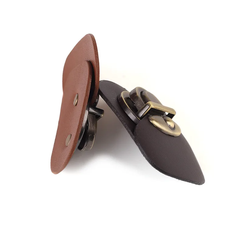 3 Stück PU-Leder Metall Druckknopf Schnalle für Kleidung Schuhe Pelzmantel Manschettenknöpfe Tasche Dekoratives Nähzubehör – Detail 1
