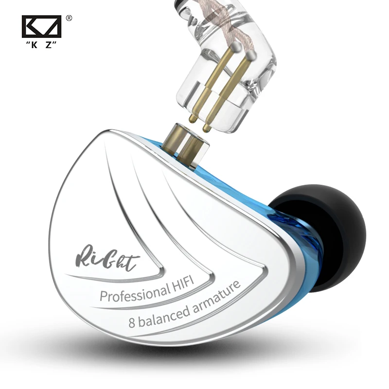 Kz As16 Gebalanceerde Armatuur Hybride Technologie Hifi Bas In-Ear Monitor Bewegingsruisonderdrukking Hifi Hoofdtelefoon