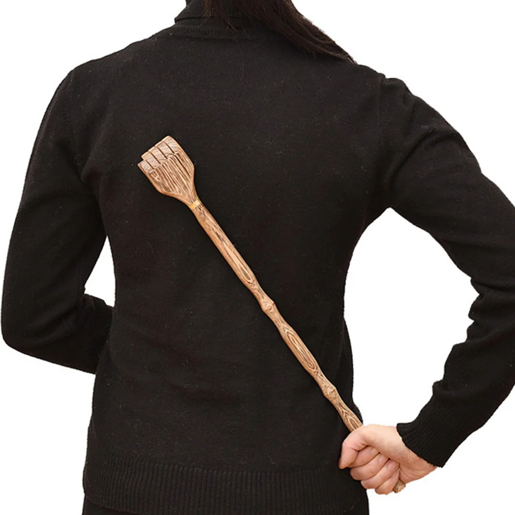 

Wooden Back Scratcher Long Handle Comfortable Back Scraping Massaging Tool Relieve Severe Itching Portable Scratcher Claw