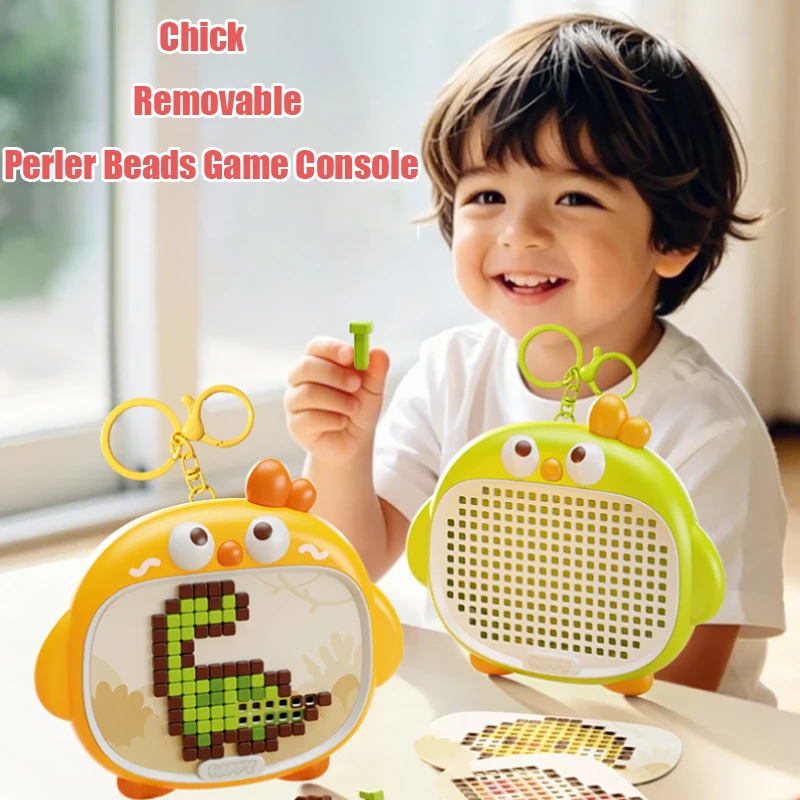 Cute Chicks 3D Mushroom Nail Fun Plug‑in Game Console Children DIY Large-Piece Jigsaw Puzzle Focus Training Educational Toy Gift