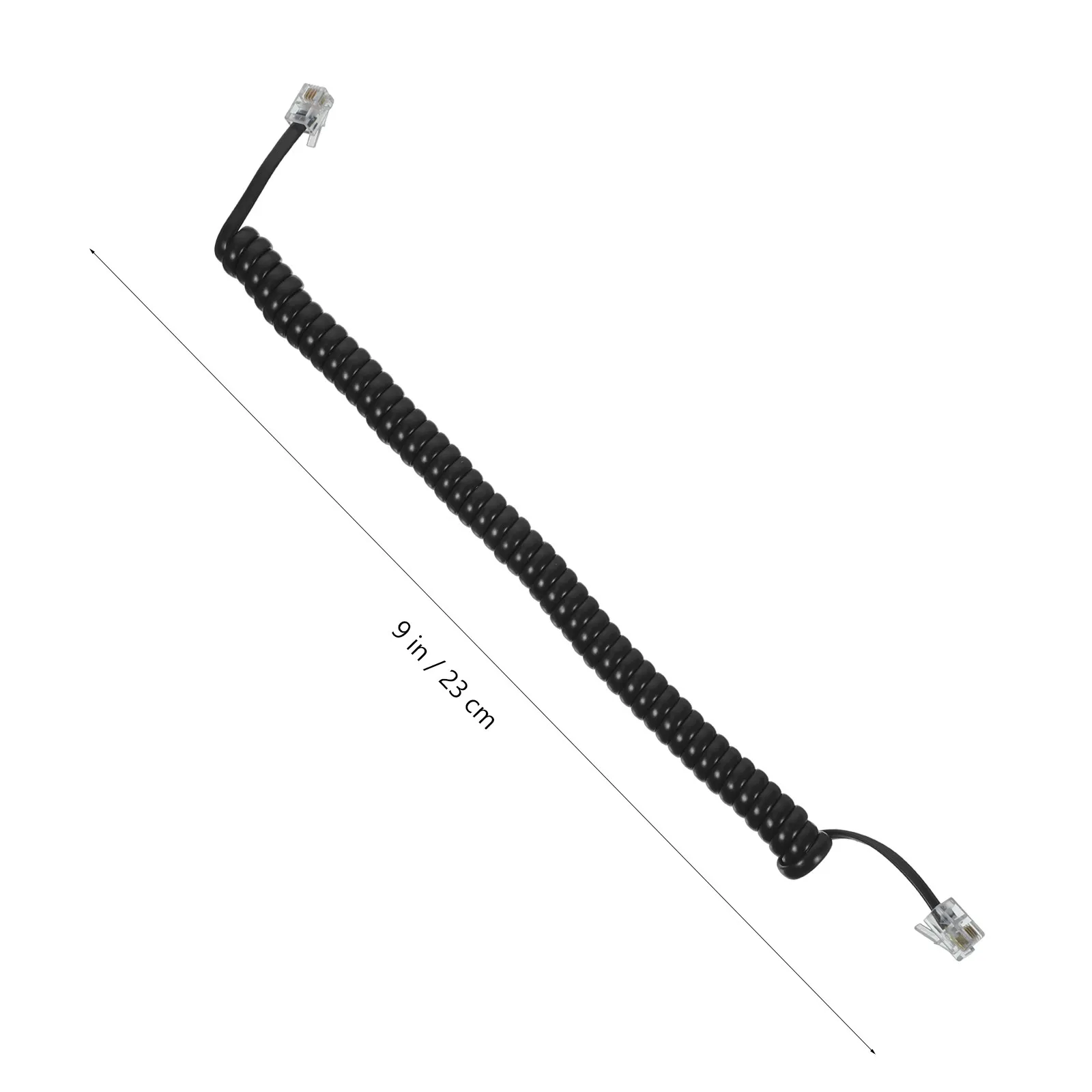 2pcs Telephone Cable Landline Spiral Coiled Cord Phone Cords Accessories Stable Signal Transmission Durable Material