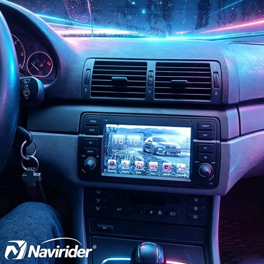 

7-дюймовое автомобильное радио на Android 15 для BMW 3 серии E46 318/320/325/330/335 M3 1998-2005, мультимедийный плеер с GPS, CarPlay, Android Auto, SWC