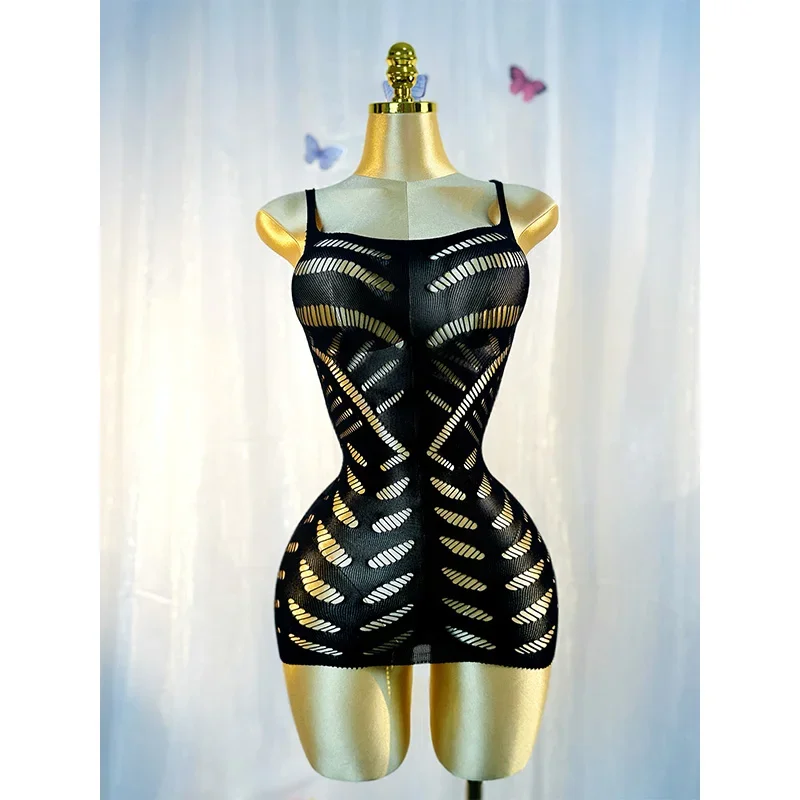 

Сексуальное сетчатое платье с вырезами без бикини для летнего отдыха DSH602