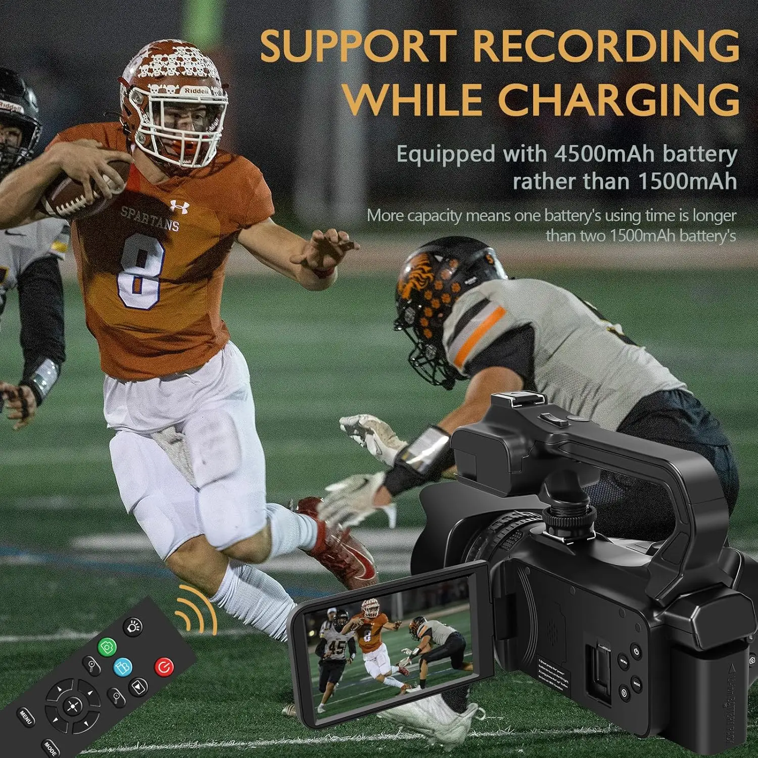 كاميرا فيديو 6K للتصوير الفوتوغرافي 64 ميجابكسل كاميرا فيديو يوتيوب بث مباشر تدوير 4.0 بوصة شاشة تعمل باللمس مسجل مدونة فيديو رقمي كاميرات ويب