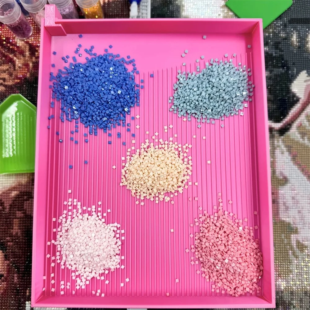 Very Large 3D Printing Diamond Painting Tray Art Dot Drill Tray Storage Box Mosaic Organize DIY Embroidery Accessories Tools