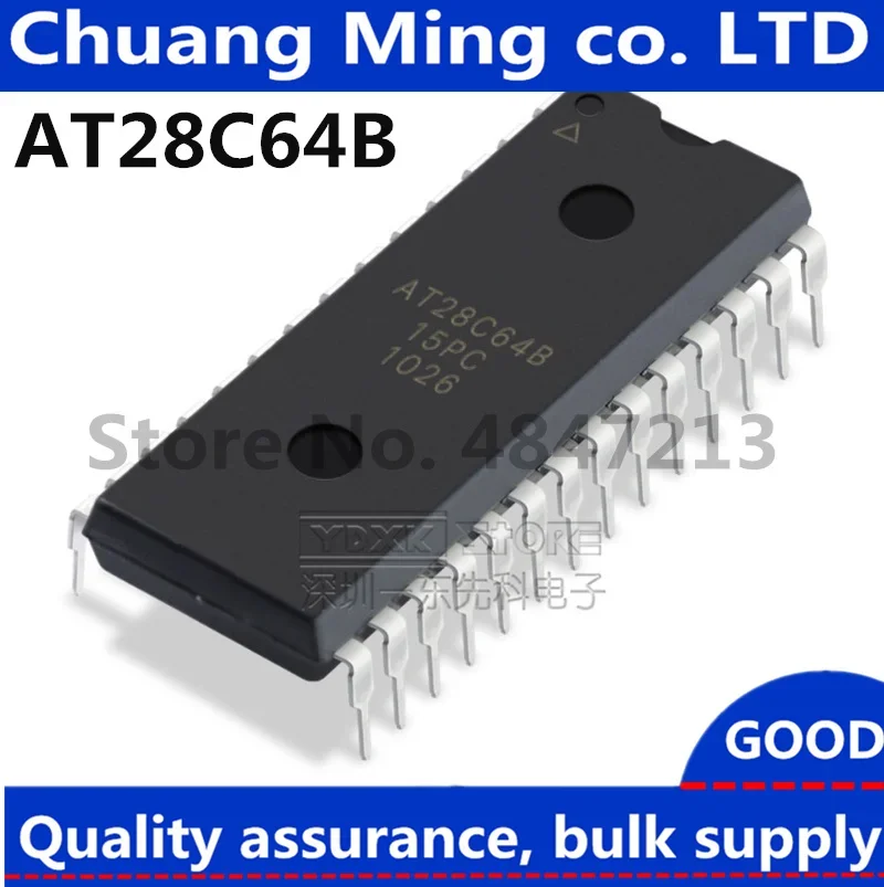 10pcs/lot AT28C64B AT28C64 28C64 AT28C64B-15PU AT28C64B-15PC AT28C64B -15PI DIP-28 In Stock