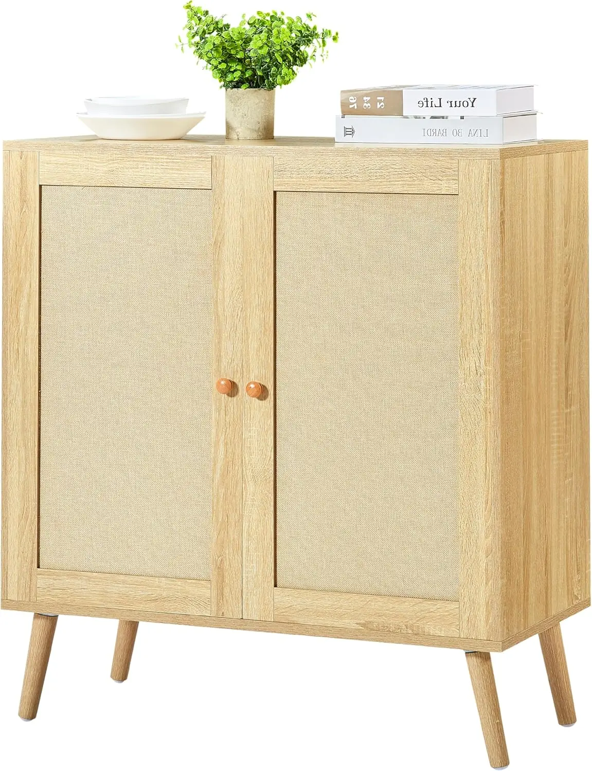 

Buffet Cabinet with Storage, Adjustable Shelf & Doors, Multifunctional Cupboard for Kitchen Living Room Entry