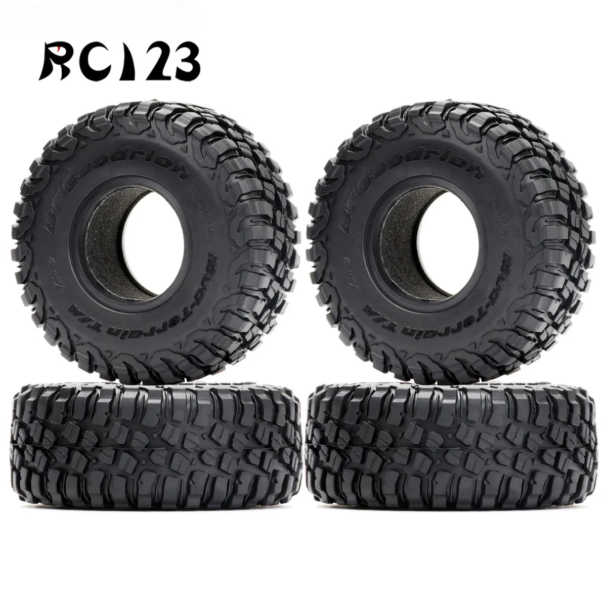 1,55-дюймовые резиновые шины 95 мм для RC 1/10 D90 TF2 Tamiya CC01 LC70 LC80 Axial 90069 JIMNY RC4WD, аксессуары