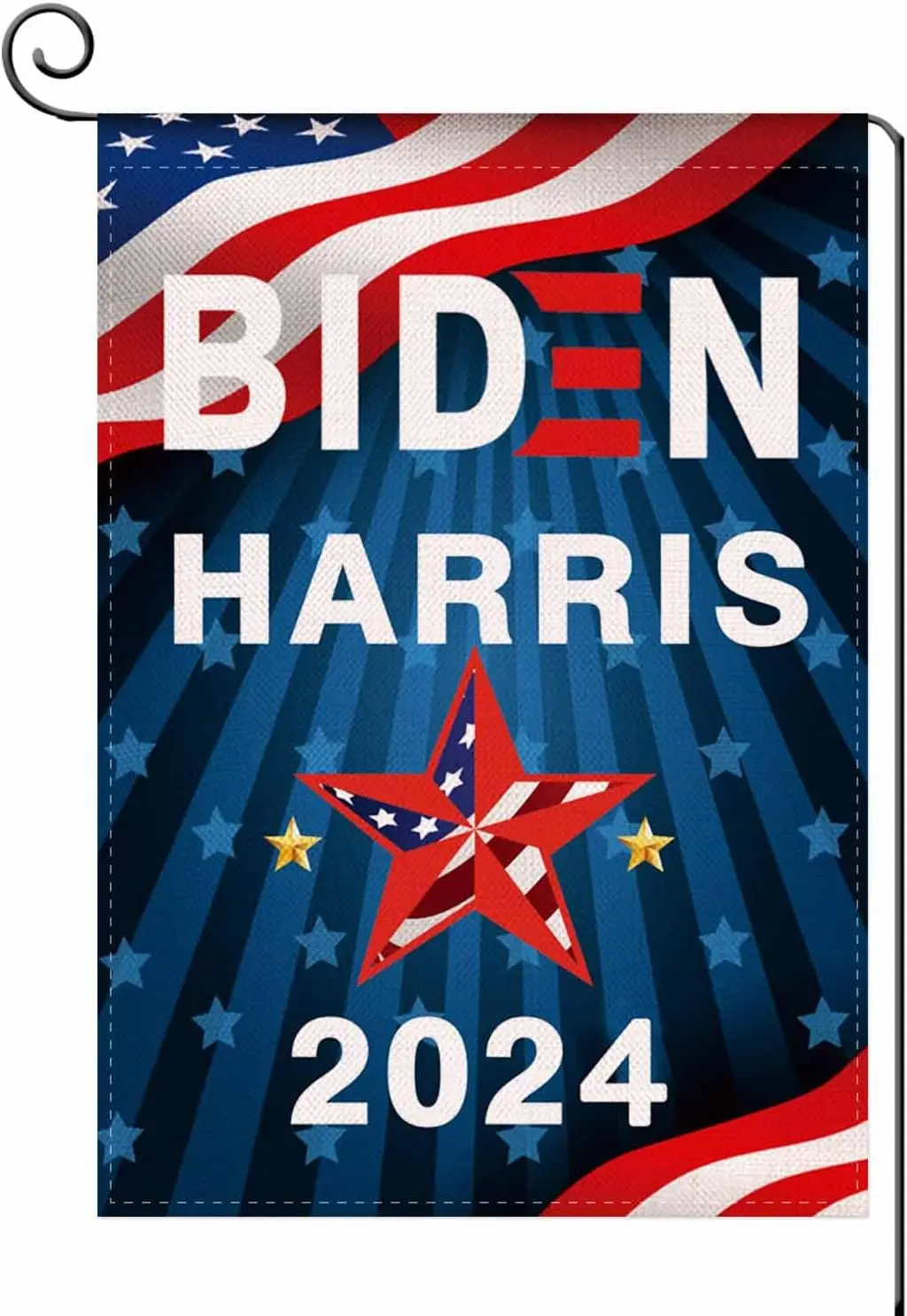 Biden Harris Flag Vote 2024 President Small Garden Flag Vertical Double Sided 12.5x18 Inch, Patriotic American Star Election Yar