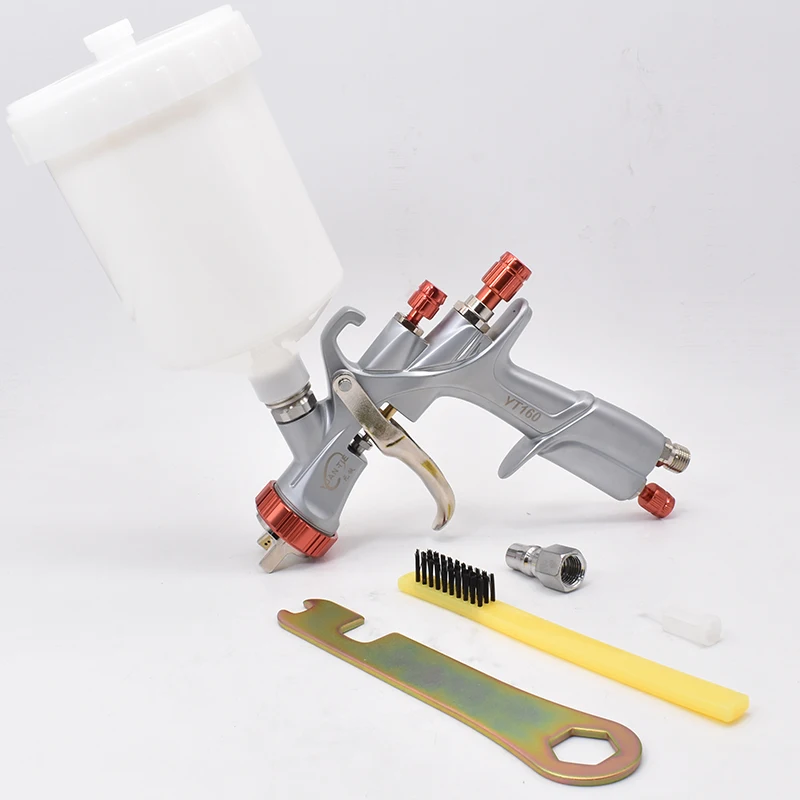 YT160 High Quality 1.3mm Nozzle Painting Gun Spray Gun With 600 Mixing Cup Water Based Air Spray Gun Airbrush Tools For Cars