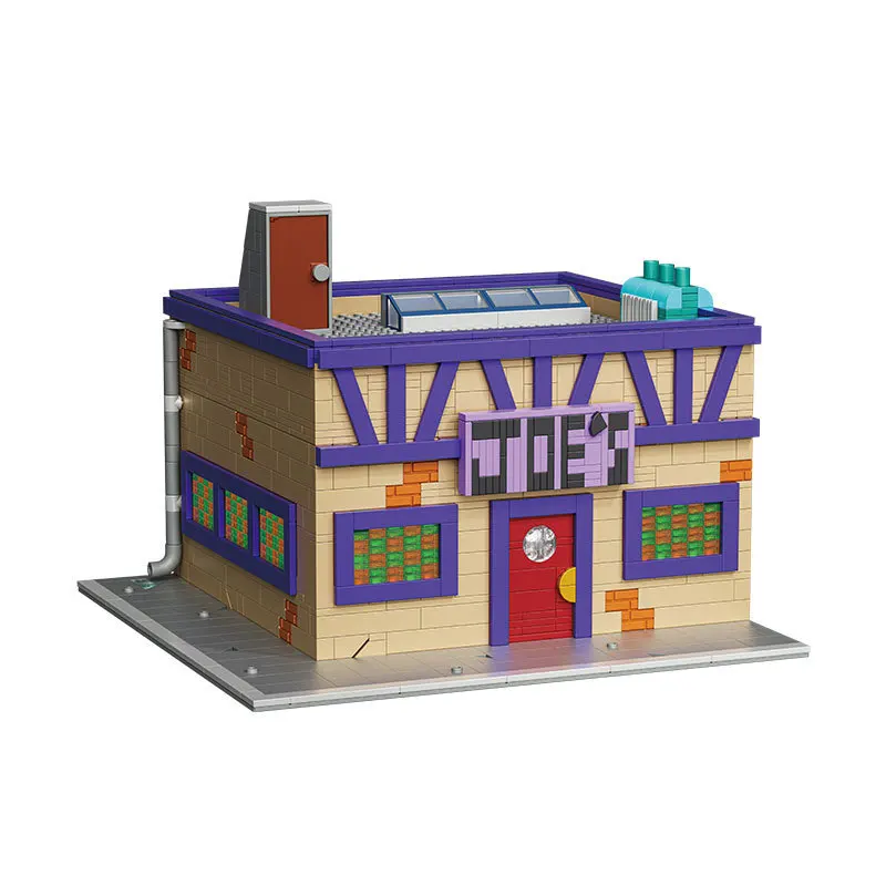

IN STOCK MOC Creativity Joe's Bar Street View Building Blocks Assembling Bricks Model DIY Toys for Children Birthday Gift Set