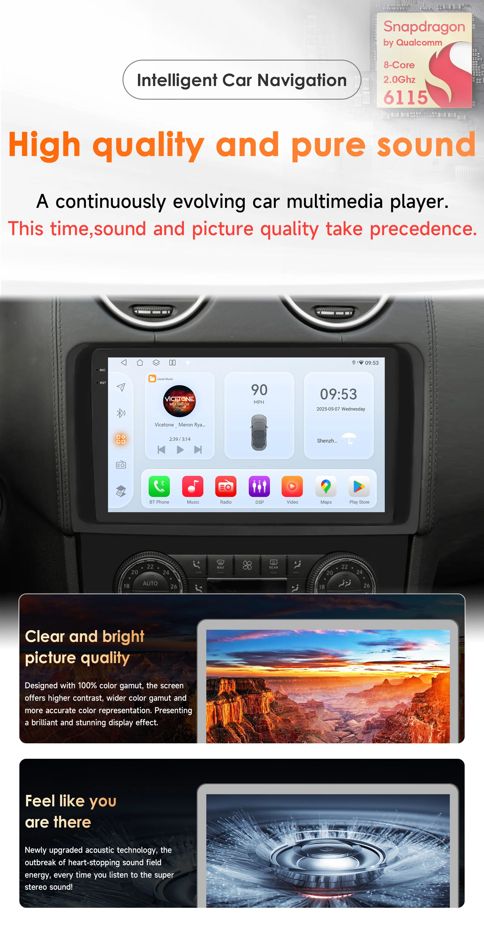 2 Din Android 14 Car Radio GPS with Screen for Mercedes ML W164 X164 ML350 ML300 GL500 ML320 ML280 GL350 Autoradio Multimedia 4G
