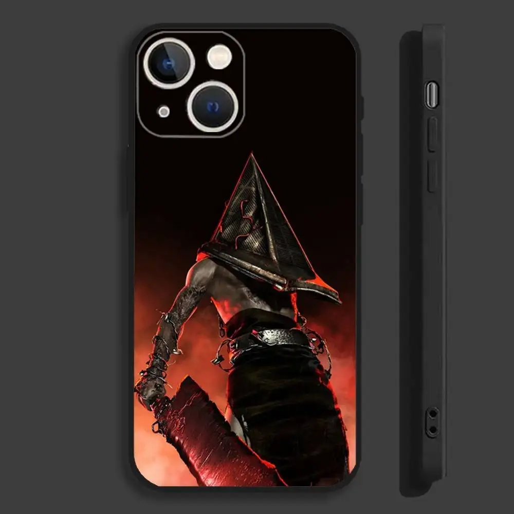 حافظة هاتف S-Silent Horror H-Hill لهاتف iPhone 16,15,14,13,12,11,Pro,Max,Plus,Mini,X,XS,XR,8,7,6,S,SE حافظة سوداء ناعمة #3