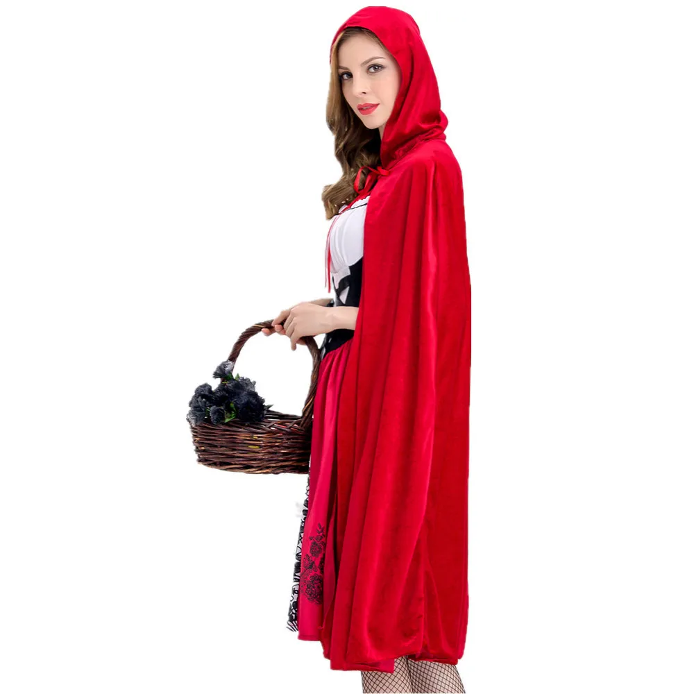 Kostium etniczny damski plus size S3XL, europejsko-amerykański, na Halloween, peleryna, materiał poliestrowy, strój sceniczny.