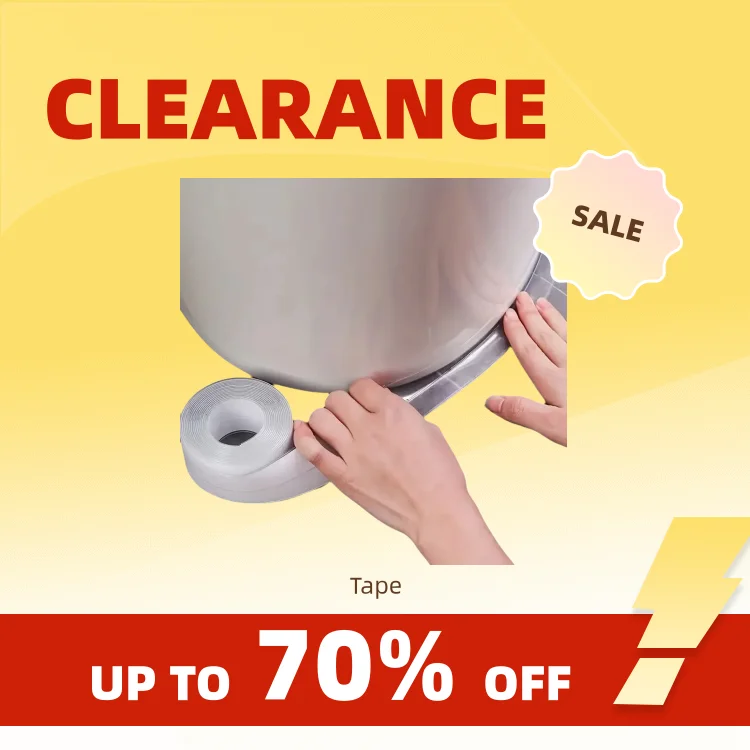 Clearance_1 Roll of Waterproof Transparent PVC Self-adhesive Tape-Perfect for Bathrooms, Toilets, Sinks, and Kitchens-Super Adhe