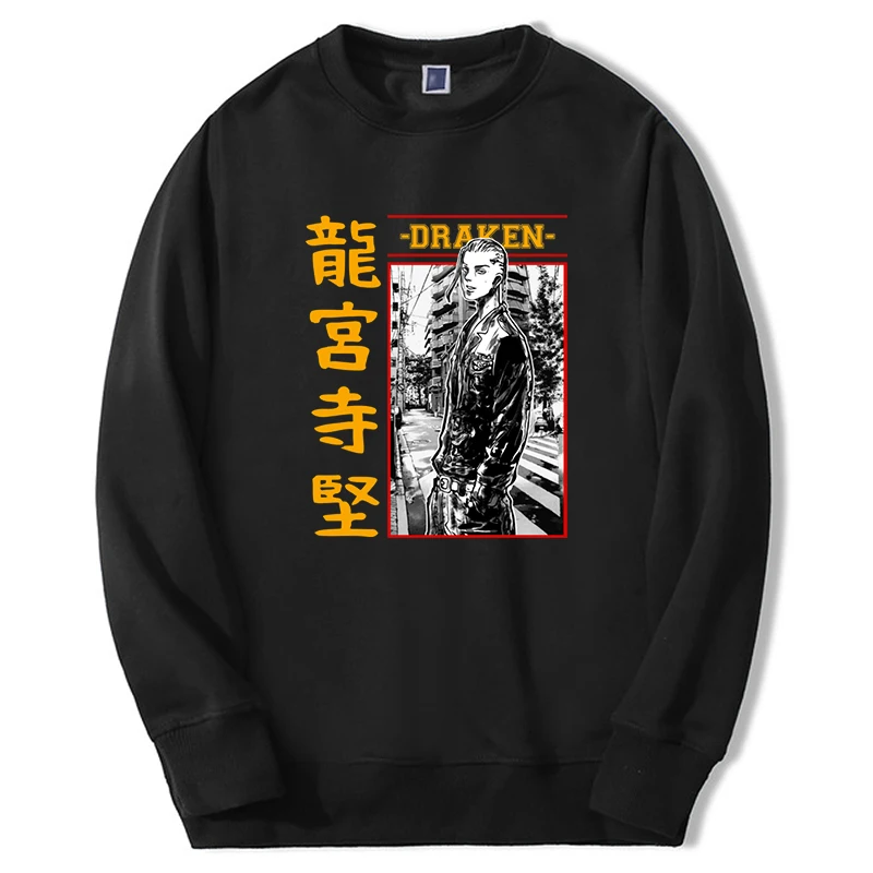 

Tokyo Revengers Japan Mangas Anime Hoodies Mens Mikey Gang Draken Graphic Sweatshirts Oversize Fleece Loose Moletom Sportswear