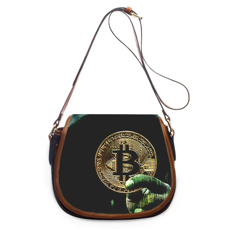 

Bitcoin money currency print new fashion Women Crossbody Bag Luxury Handbags Women Bags Zipper Shoulder Bag women shoulder bag