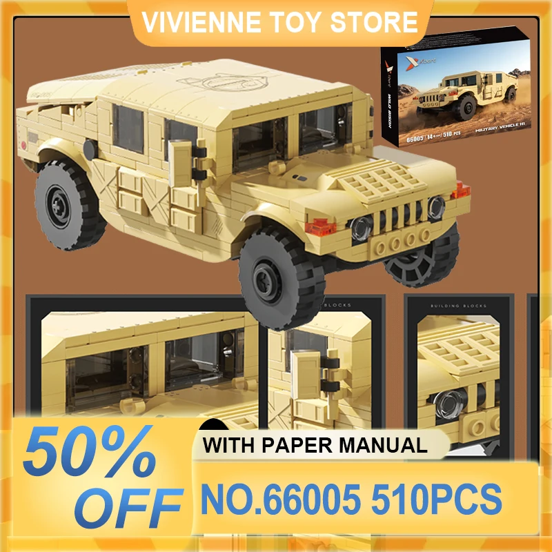 

Xbert 66005 MILITARY VEHICLE H1 MOC Model Personalized Builing Blocks Puzzle DIY Brick Children Toy Christmas Adults Kids Gifts