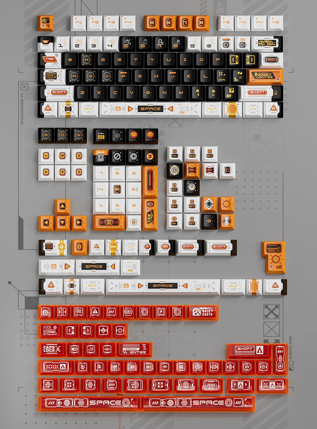 Imagem -06 - Piifox Wandering Plan Keycap Teclado Mecânico Pbt Fábrica Original Personalizado Cinco Lados Sublimação de Calor 146 Chave