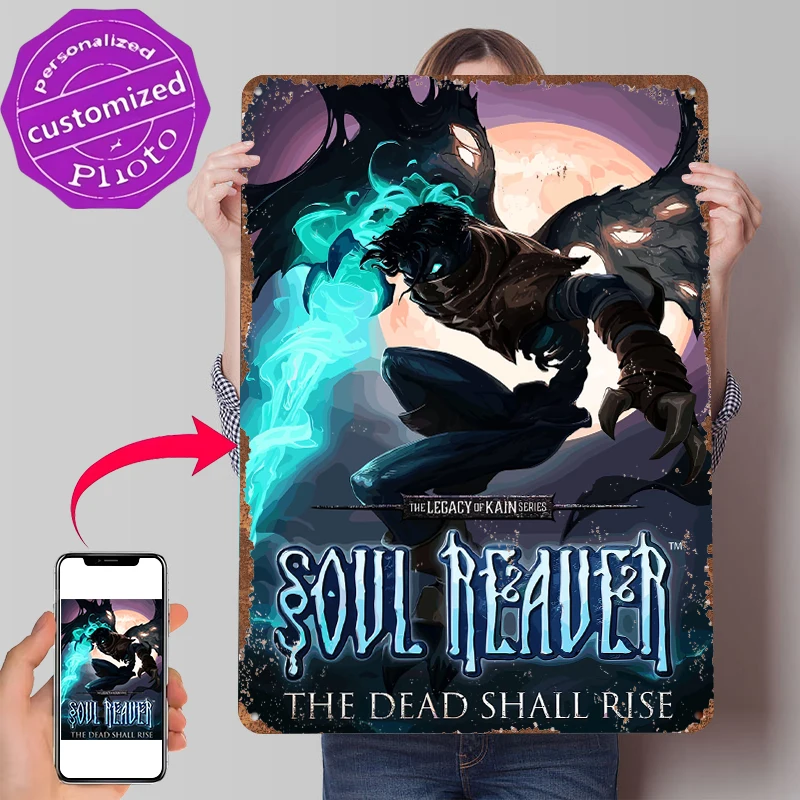 Soul Reaver The Dead Shall Rise Poster Customized Vintage Metal Signs Wall Art Retro Tin Plaque for Interior Home Decor Room
