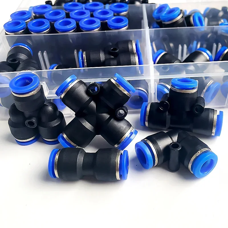 Boxed 41 PCs PU-8/PE-8/PZA-8/PY-8/PV-8/PG-8/PK-8 Pneumatic Fitting Kit 8mm Outer Diameter of the Hose Pipe Tube Air Connectors