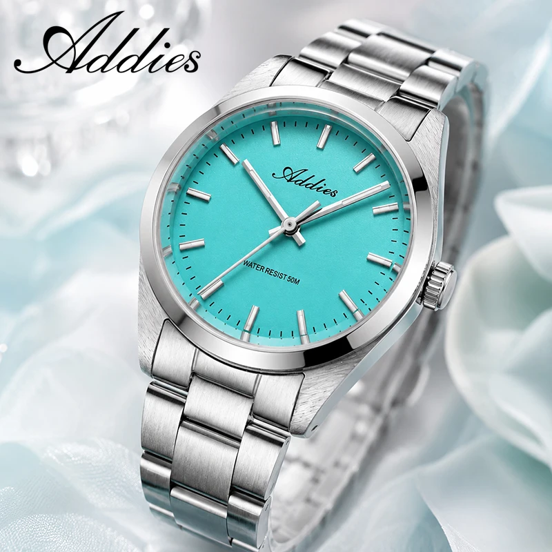 Addies Woman Quartz Watch New Luxury Sapphire Crystal 5Bar Waterproof BGW9 Super Luminous Dress Steel Wristwatch For Women