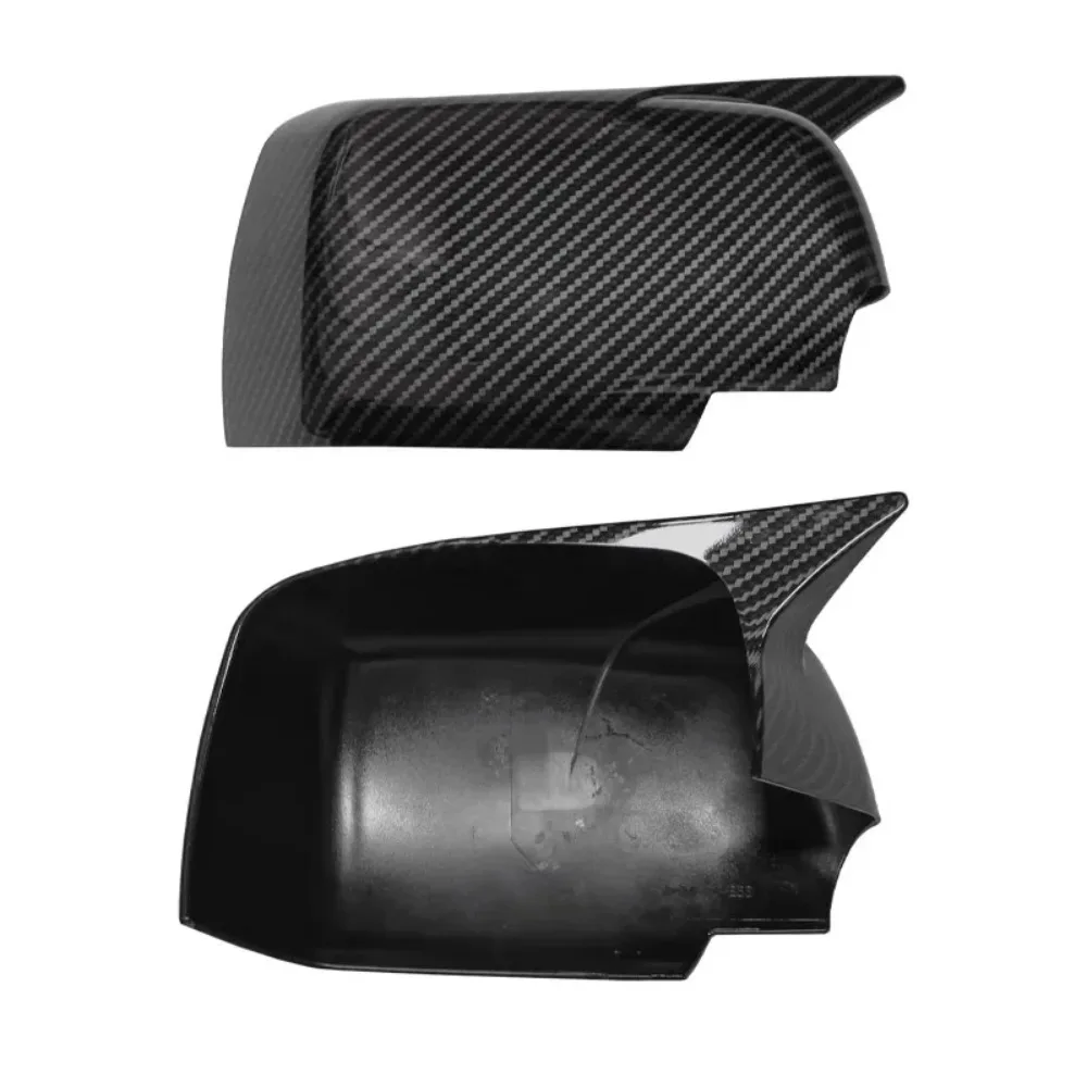 For BMW X5 E53 1999-2006 Car Sticker Rearview Side Mirror Cover Wing Cap Exterior Door Rear View Case Trim view 3