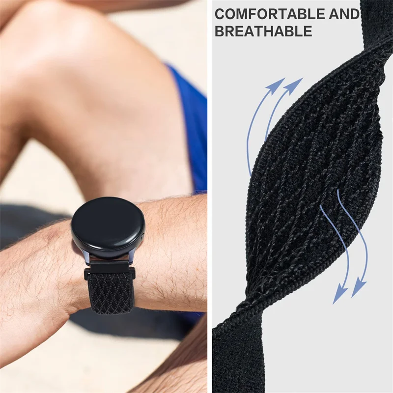 سوار بوهيمي مرن ساعة سامسونج جالاكسي ، 20 ، 22 للفرقة 5 برو ، 4 ، 6 ، كلاسيكية ، نشطة 2 ، هاواوي جي تي ، أمازون فيت ، 4-3-2 حزام