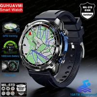 2026 hombres GPS nuevo mapa sin conexión reloj inteligente 10ATM impermeable 4GB reloj de navegación de ruta 1000mAh batería al aire libre relojes militares