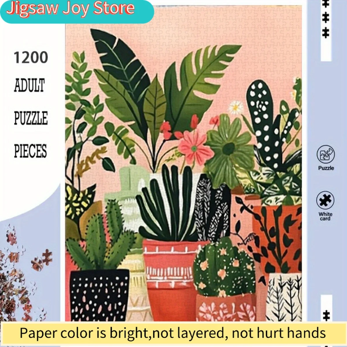 

A Premium Jigsaw Puzzle Featuring a Colorful Plant Theme, Measuring 23.62inch by 31.5inch, Perfect for Decorating Your Living