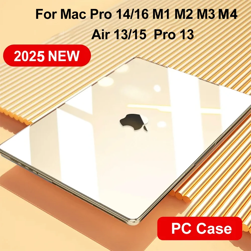 Laptop Cases For Macbook Pro 14/16 Pro/Max M5 Chip 2026 Case ,For Macbook Air 13.6 M5 M4 M3 M2 2026-2022 Cover,Crystal Clear