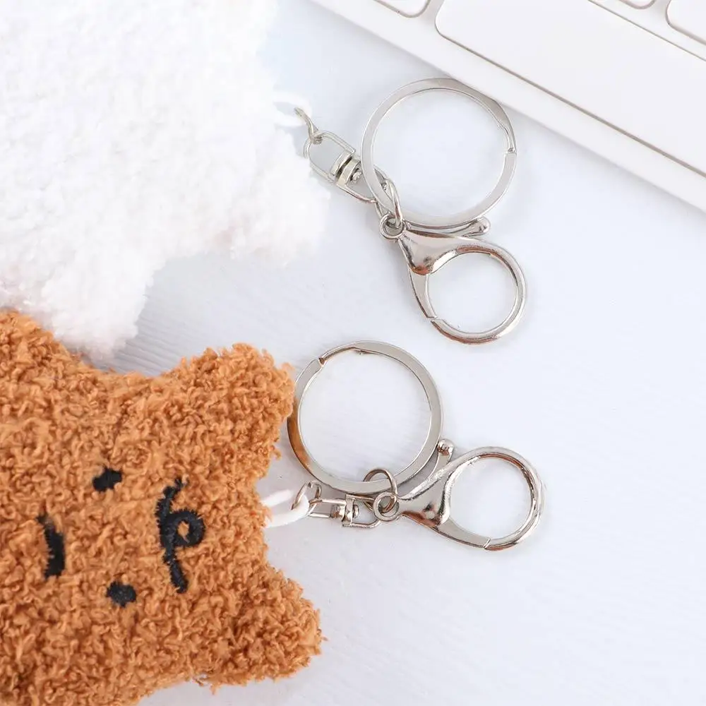 Ins Bear Keychain  Girl Decoration Key Ring Pendant Frustrated Bear  Keyring  Keychain Car Key Ring