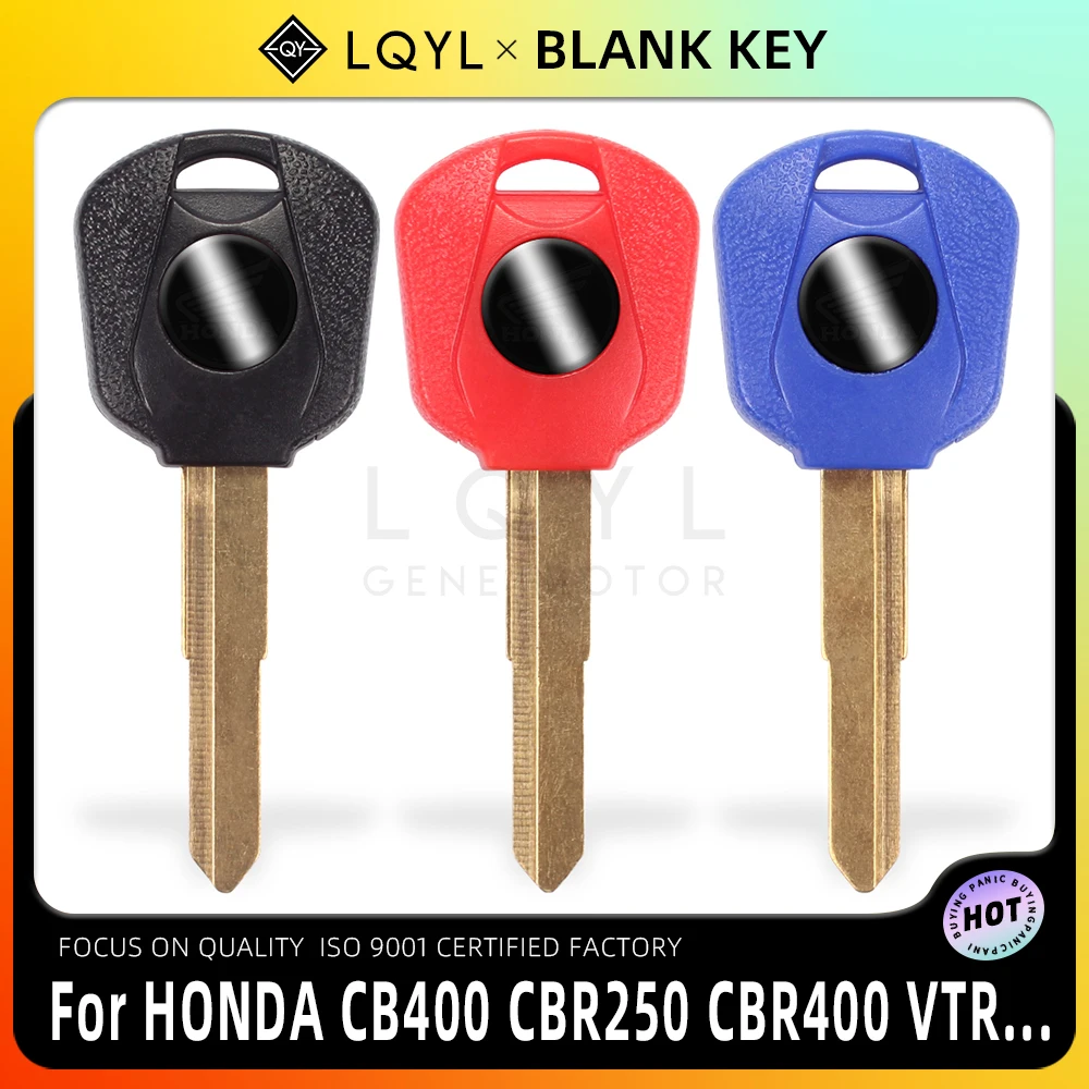 LQYL New Blank Key Motorcycle Replace Uncut Keys For HONDA CB400 VTR250 CB-1 VT250 JADE250 Hornet 250 CBR250 CBR400 MC19 MC22