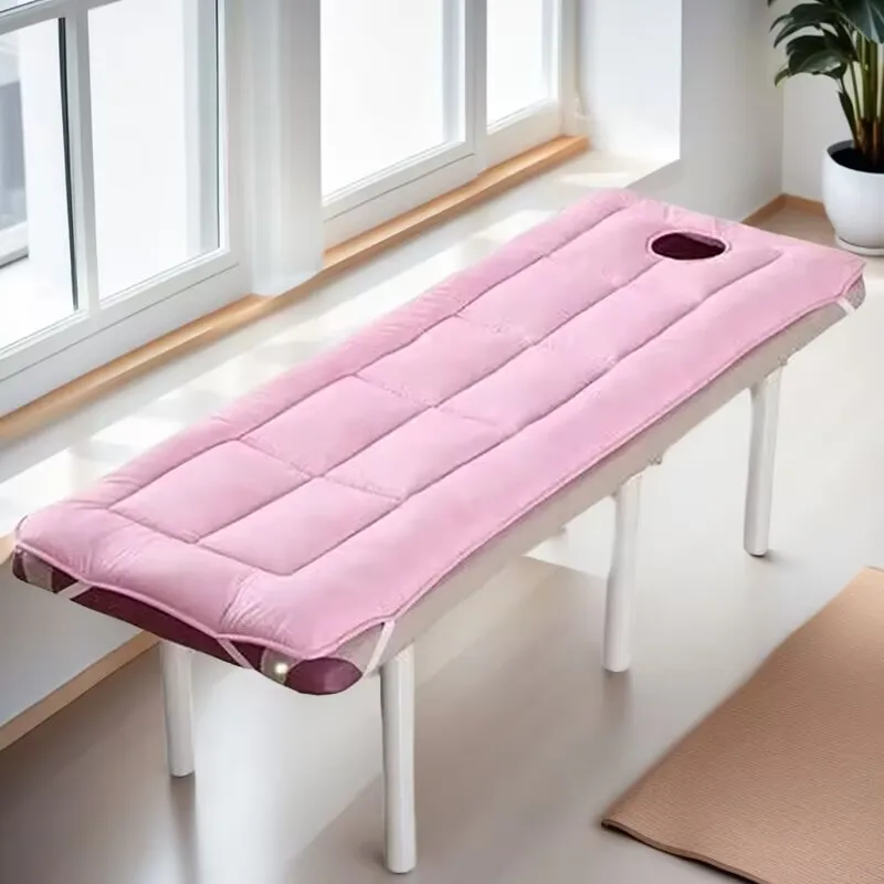 Massage Table Cover Bed Sheet with Face Hole Elastic Spa Treatment Relaxation Beauty Salon Mattress Salon Couch Bed Cover﻿