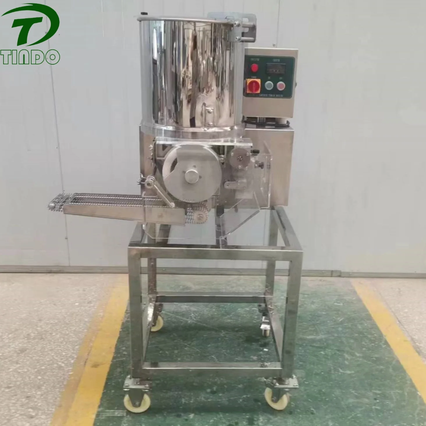 Making Machine Burger Press Machine Frikadellen Forming Breading Battering Frying Production Line