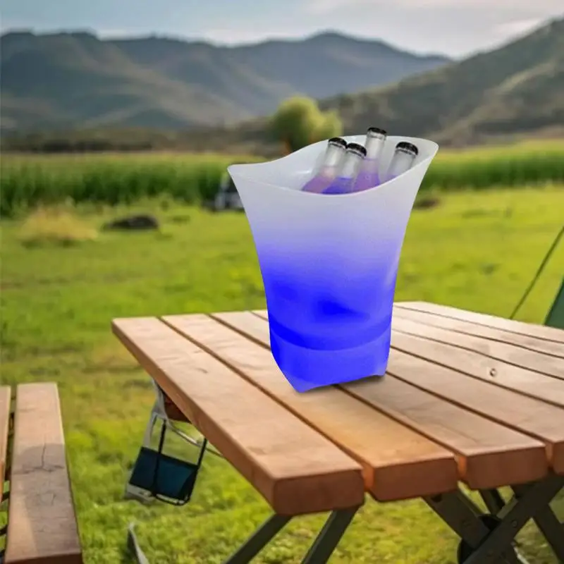 Portable Led Speaker Ice Bucket Chill Portable Ice Bucket With Built In Wireless Speaker Long Battery Life Speakers For Kitchen