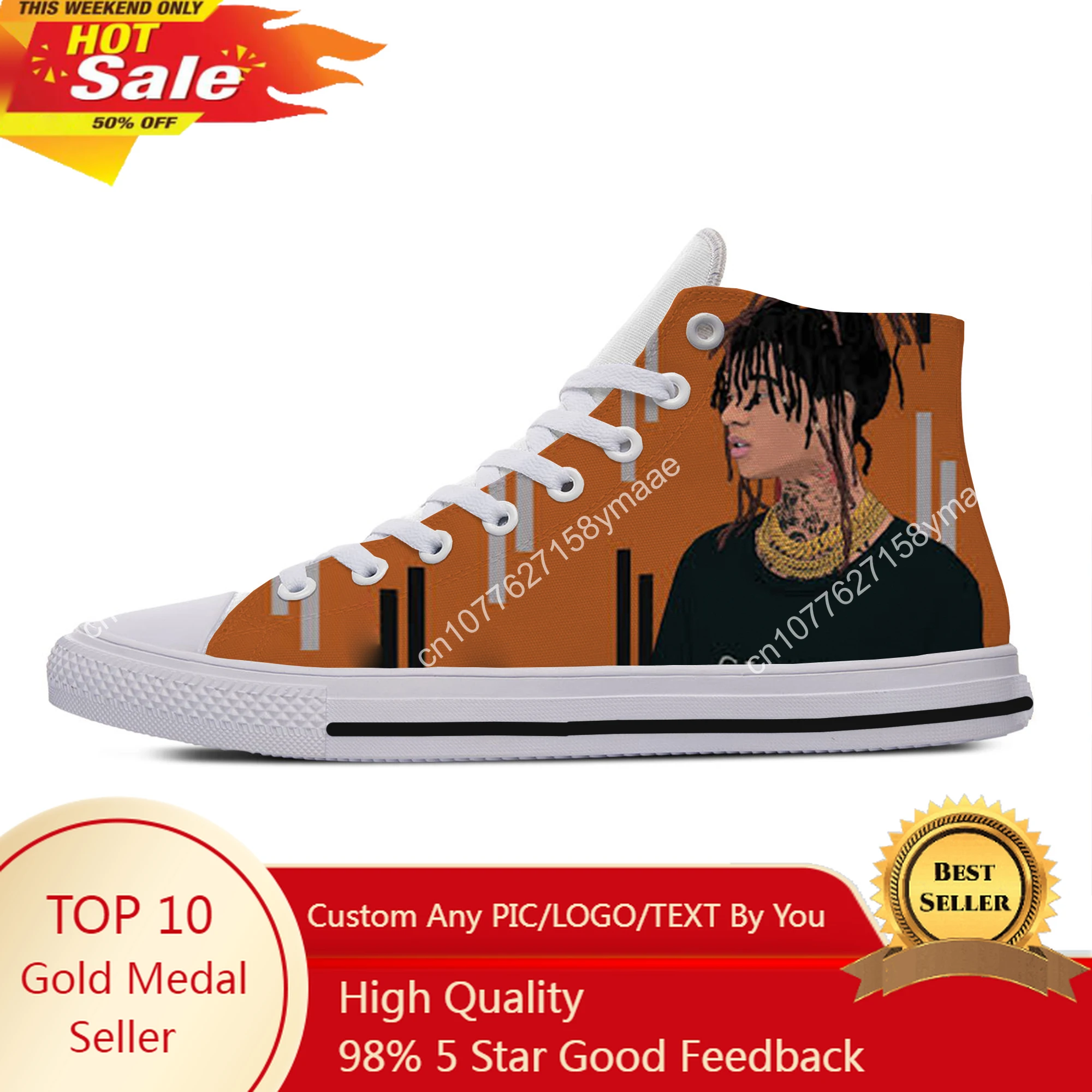 Hot Cool Fashion Hip Hop Funny Summer High Quality Sneakers Handiness Casual Shoes Men Women Swae Lee High Help Board Shoes