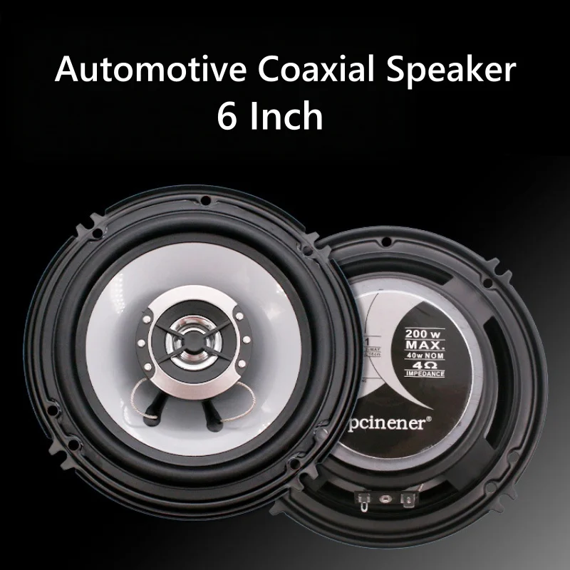 

6-дюймовые универсальные автомобильные коаксиальные динамики HIFI, качественные автомобильные двусторонние динамики, автомобильная музыка, стерео, полный диапазон частоты, 1 пара