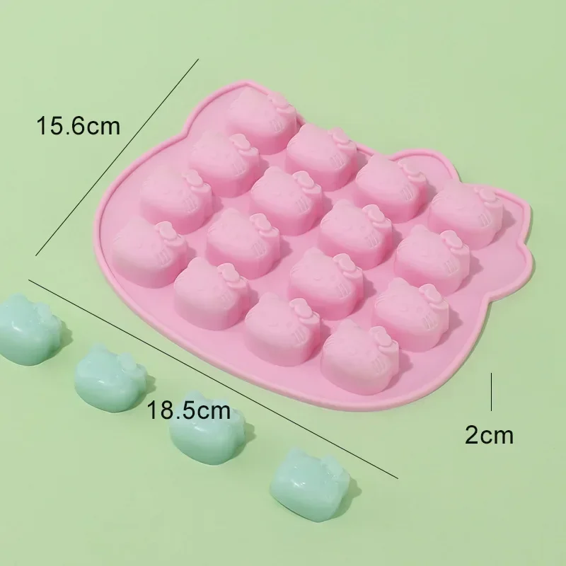 Sanrio Hello Kitty Heat Resistant Silicone Mold Chocolate Mold Shell Candy Mold DIY Cute Ice Cube Tray QQ Candy Fondant Molds