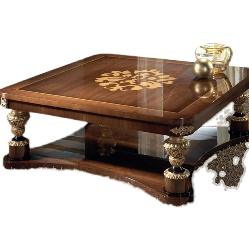 

Coffee table neoclassical living room furniture carved coffee table square table