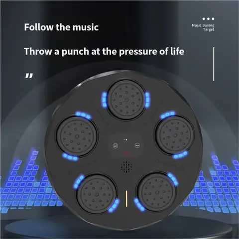 Musikboxningsmaskin, smart Bluetooth-boxningsutrustning Boxningssäck med handskar Elektronisk LED-boxningsträningsutrustning 12 best sales musikboxningsmaskin - №6