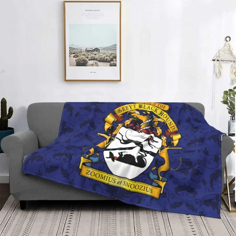 

Greyhound Sighthound Heraldry Blanket Soft Fleece Autumn Warm Flannel Whippet Dog Animal Throw Blankets for Sofa Home Bed Quilt