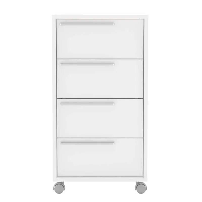 Maia Mobile 4 Drawer Office Cabinet, White  Cajonera Oficina Mueble  Agenda Archivador