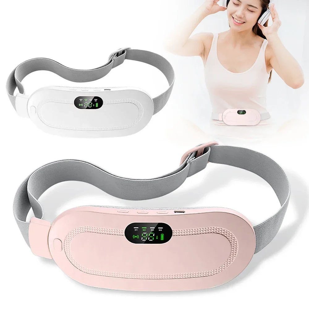 

Menstrual Heating Pad Abdominal Massager Smart Warm Palace Belt Waist Vibration Massage Device for Cramps Period Pain Relief