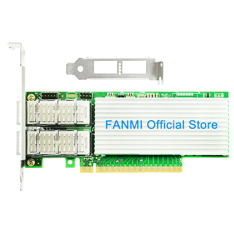 FANMI E810-CQDA2 Intel E810 Chip 100GbE Dual Port QSFP28 Eth Network Adapter Fiber optic module not included