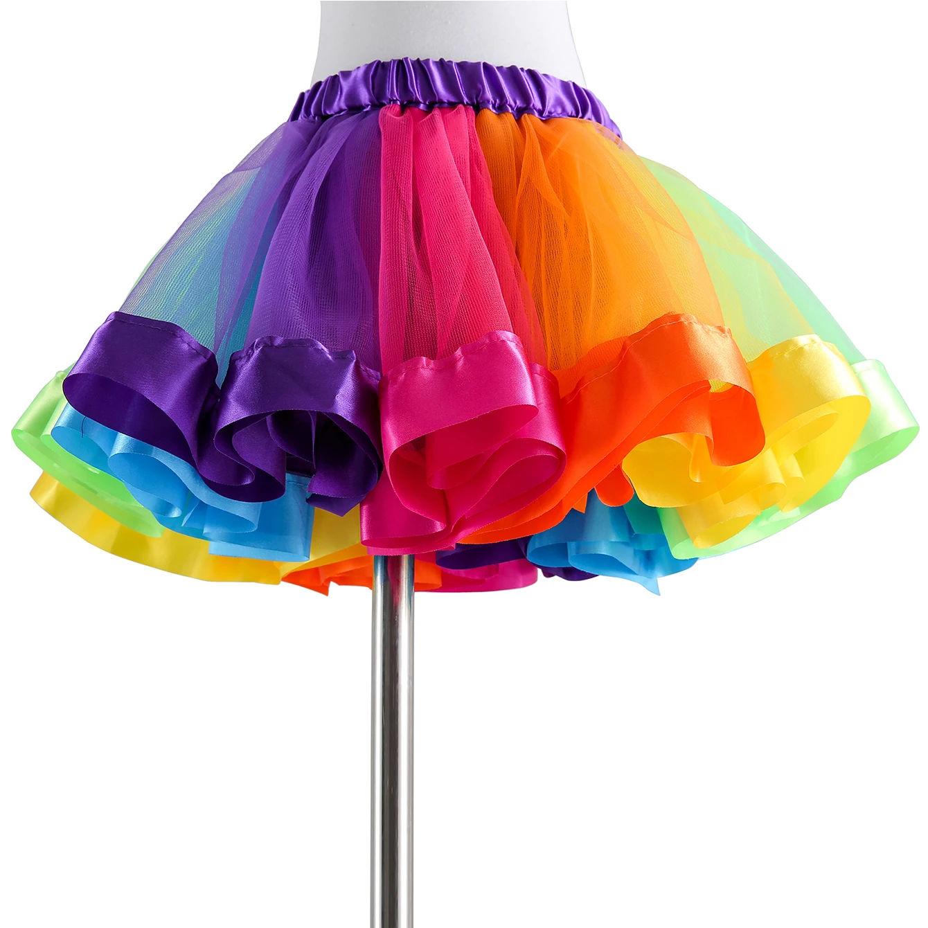 Mini skirt Party With Hairpin 2024 Tutu Skirt Baby Girl Skirts Princess Rainbow Tulle Skirts Girls Clothes Children Clothing