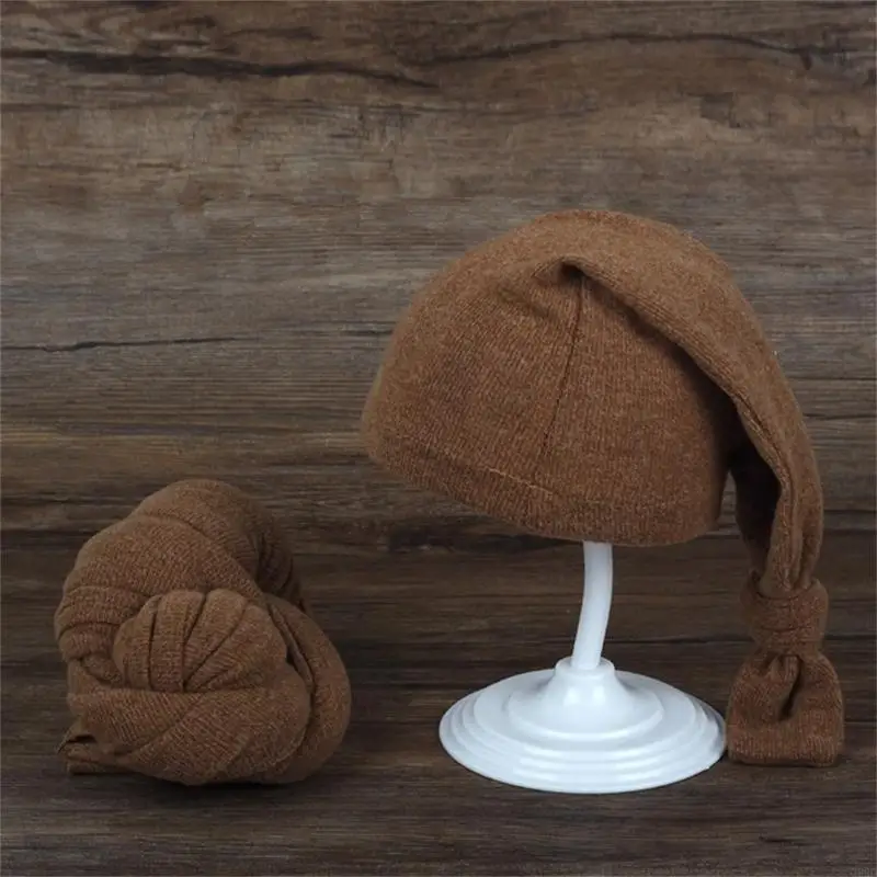 

Q22D Baby Photography Props позирует одеяла турбанская шляпа для новорожденных.