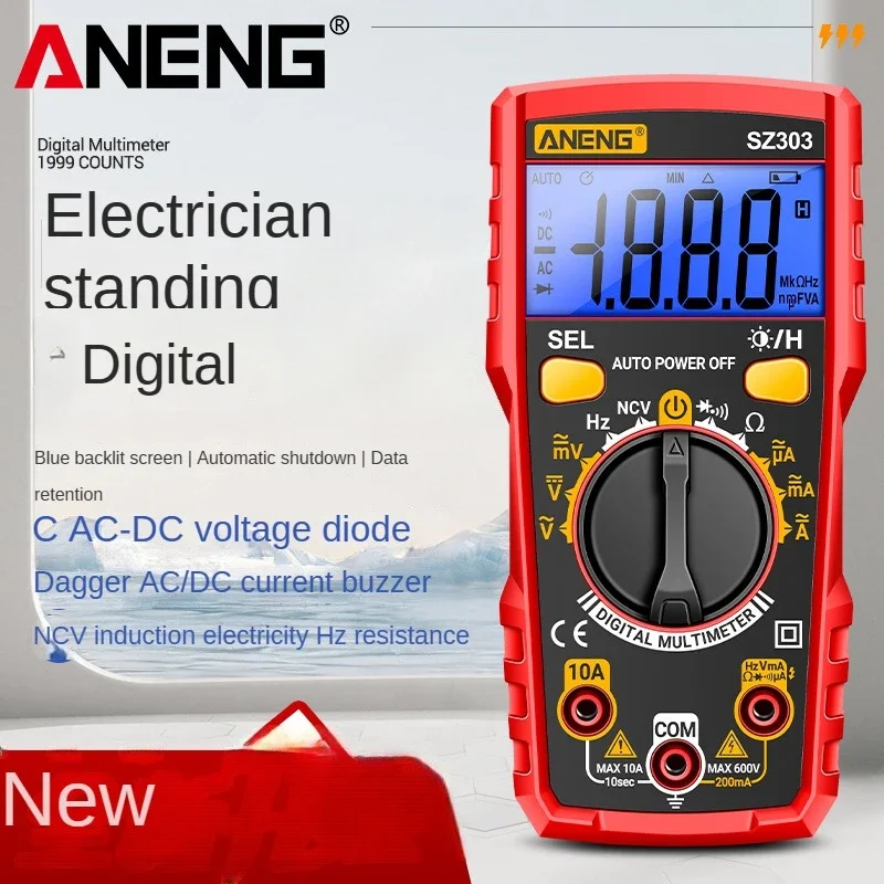 

ANENG SZ303 Small Multimeter Digital High-precision Digital Display Multi-function Voltage and Current Meter for Electricians