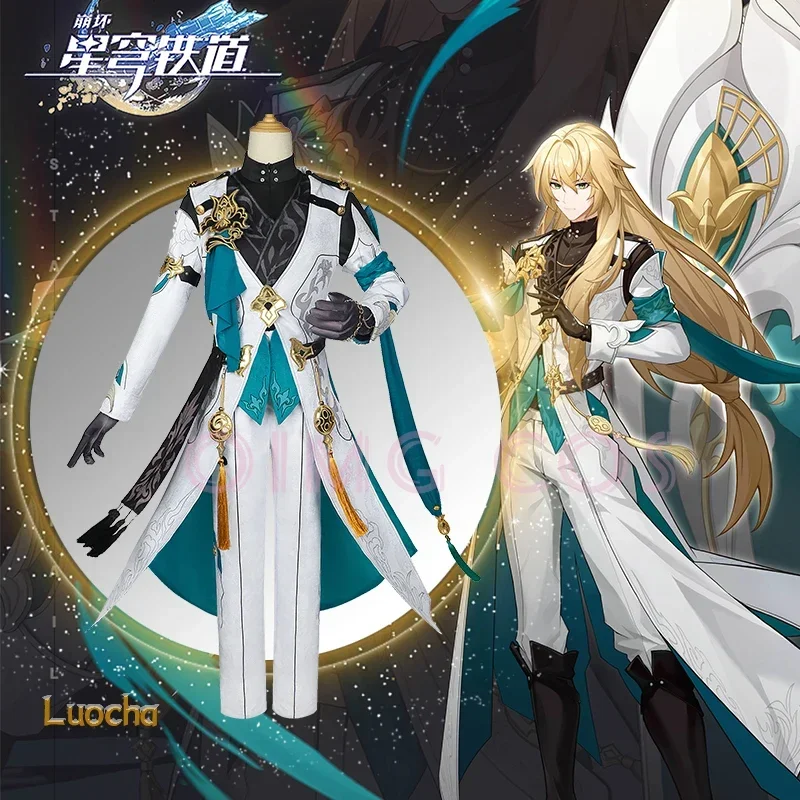 Luocha Cosplay Costume Honkai Star Rail Carnival Uniform Wig Anime Halloween Costumes Men Game