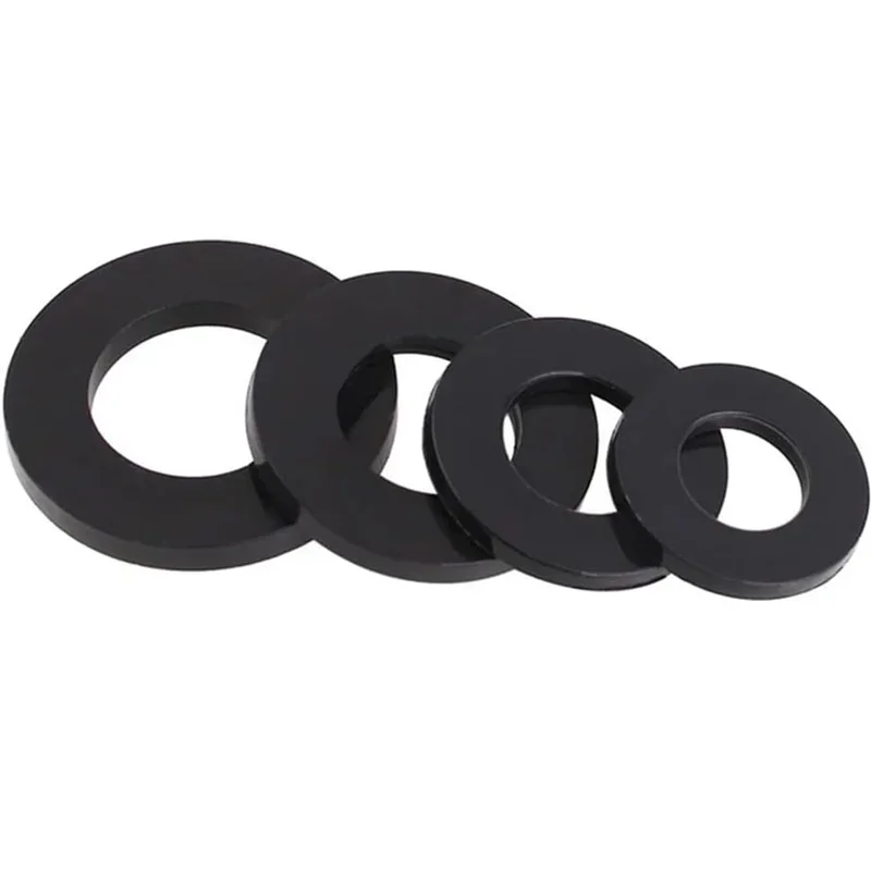 700pcs Black Nylon Washer Box M2-M12 Nine Specification Set Flat Washer Fasteners